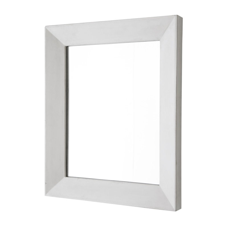 Portola Modern & Contemporary Beveled Bathroom / Vanity Mirror, Pearl, 26" x 22"