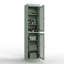 Armoire de rangement de salle de bain 100% bois massif Palace Imports, portes en verre givré, tablettes réglables, l 16,5 po, hauteur 71,5 po-2124692461