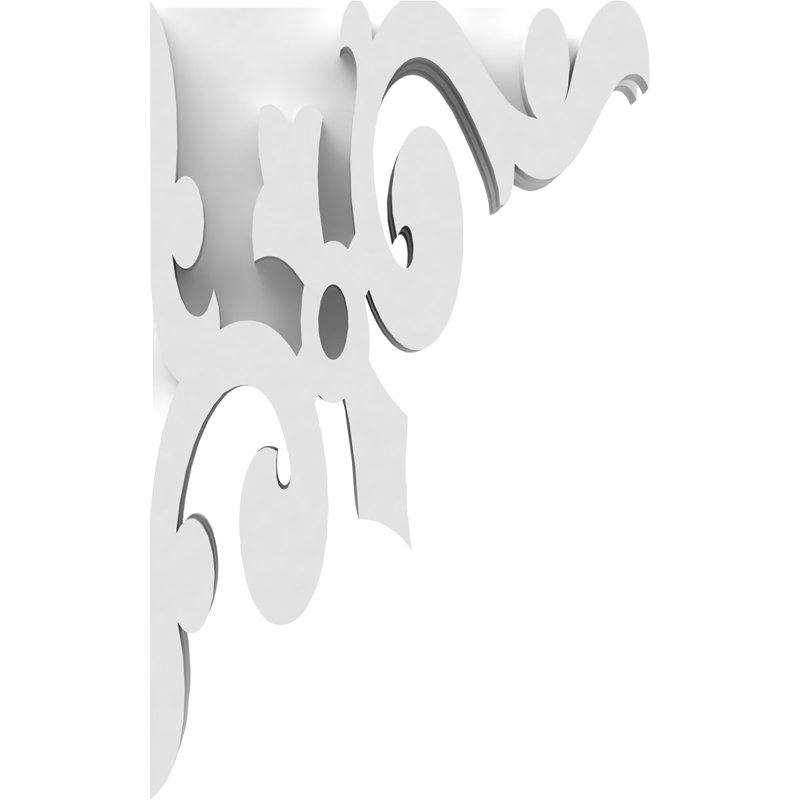 1 7/8"W X 5"D X 8"H Whitman Architectural Grade PVC Corbel, 8" H x 5" W x 1.875" D