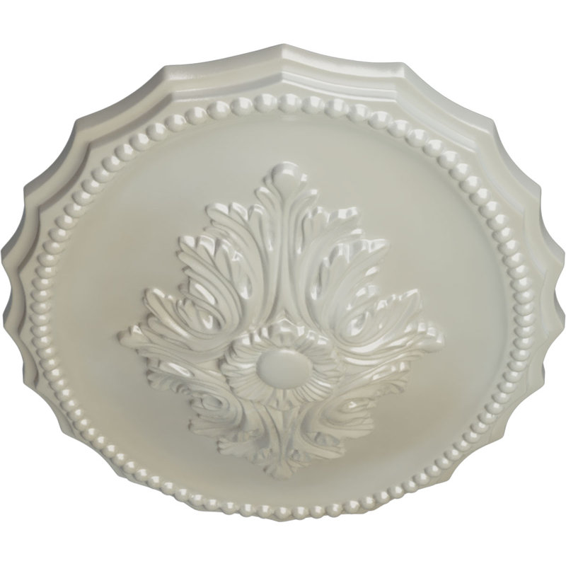 Médaillon de plafond Oxford Endurathane, l 16 7/8 po x H 11 3/4 po x P 1 1/2 po, Bleu Flash