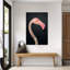 Pink Flamingo Portrait Elegant Vibrant Contemporary Bird Flamingo Nature Portrait Wall Art Print by Fegari - Wrapped Canvas Print-453492193