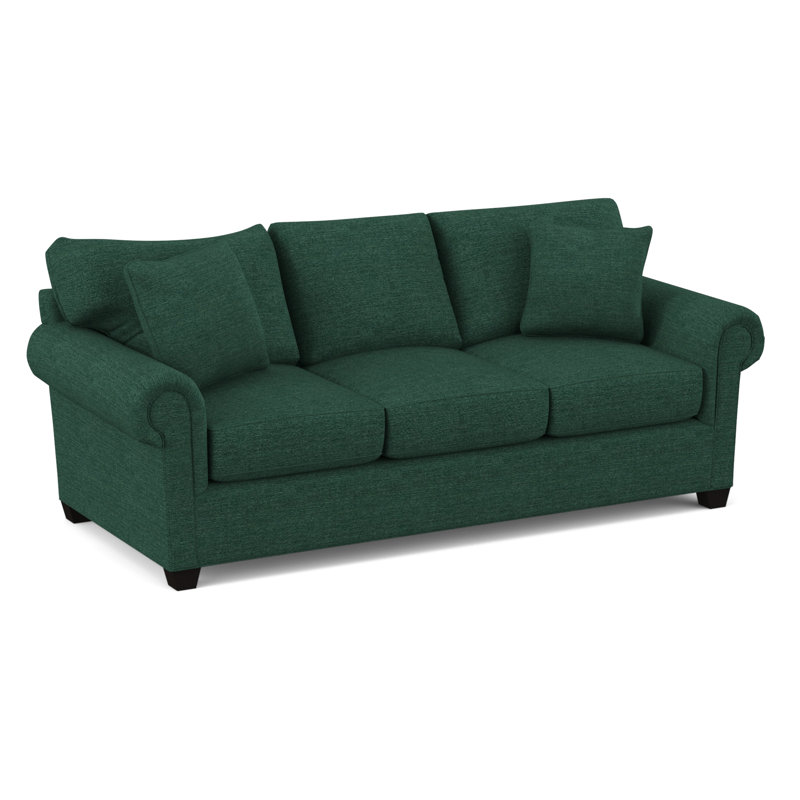Grace 86" Sleeper Sofa Bed with Reversible Cushions, Hybrid, Antic Jade