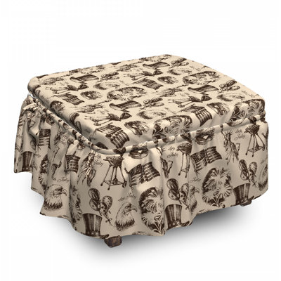 Box Cushion Ottoman Slipcover