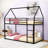 Twin Over Twin House Bunk Bed With Built-In Ladder And Guardrails-1909075480