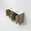 Meuble-lavabo blanc 60 po X P 20 po D, avec plateau en quartz blanc-117978718