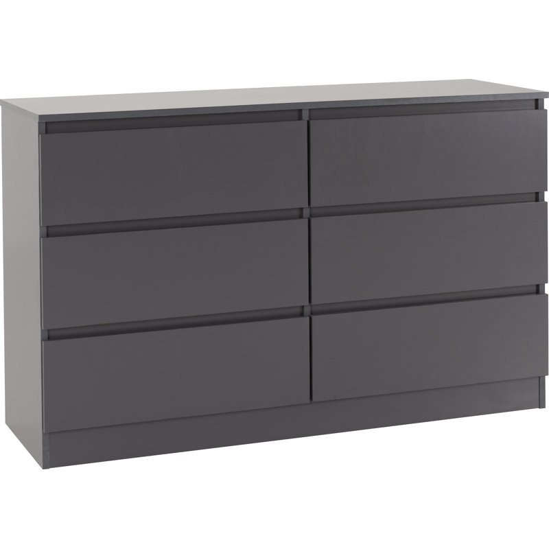 Braunstein 6 Drawer Chest Of Drawers, Grey