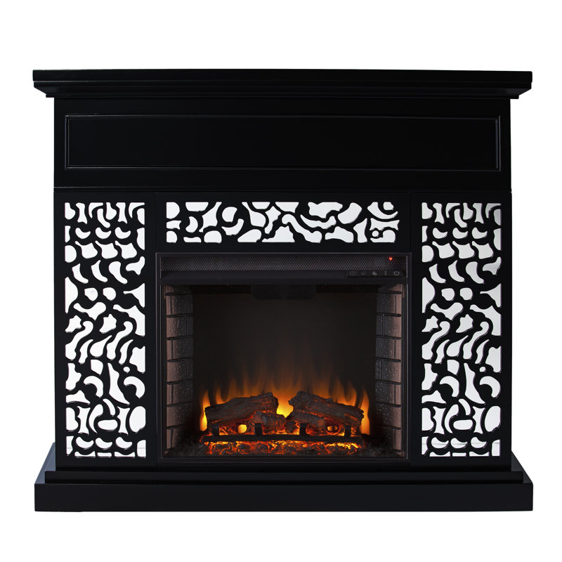 Marsallo Contemporary Electric Fireplace  Black