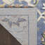 Tapis floral ivoire 4 pi x 6 pi tissé à la machine