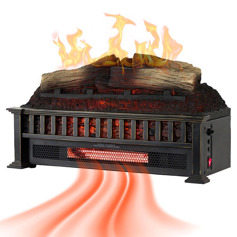 Country Living 23" Infrared Electric Log Set Heater - Faux Logs Insert with Flickering Flames, 13.15" H x 23" W x 9.33" D