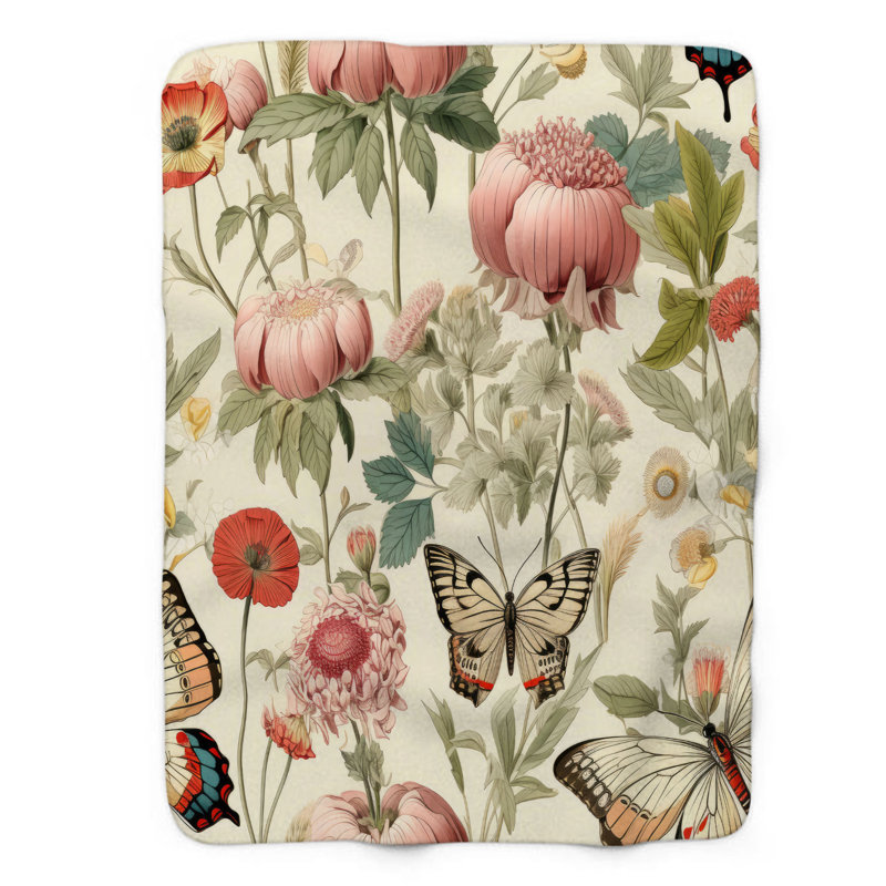 Couverture 1 pièce Petal Flutter, Lit simple