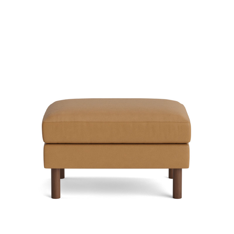 Laguna Ottoman, Leather - Butterscotch