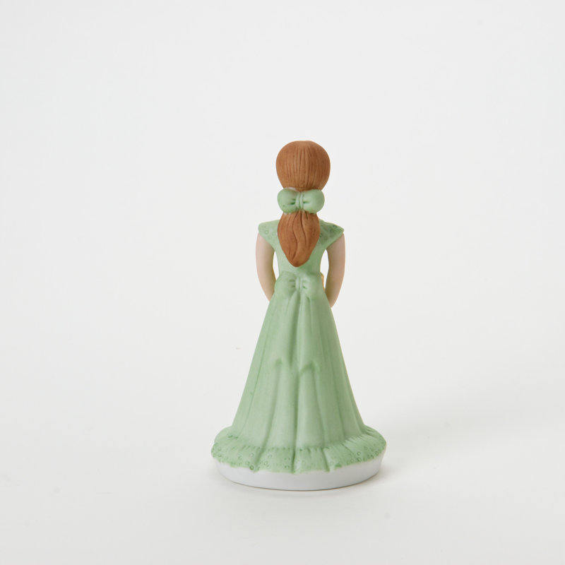 Figurine 5,5 po H Growing Up Girls, Brun / vert