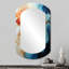 Miroir mural orange de forme abstraite fractale - Fractals-107247182