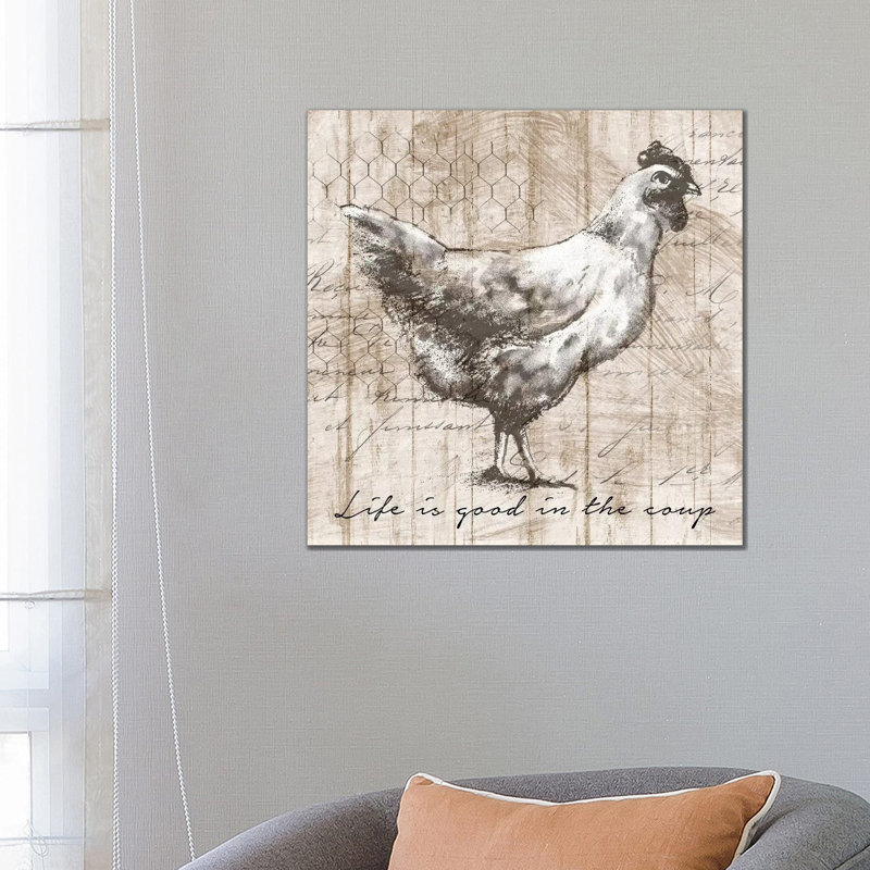 Farm Hen by Conrad Knutsen - Wrapped Canvas Gallery-Wrapped Canvas Giclée, 66.04 cm H x 66.04 cm W x 3.175 cm D