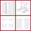 Lit escamotable simple et simple en métal avec garde-robe, tablettes de rangement et prises de courant intégrées, conception 2 en 1 compacte, L 112,5 po x l 82,8 po x H 82 po