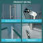Porte de douche pliante en verre trempé l 34 po x H 72 po, finition eau idéale pour redécorer la salle de bain Options d'installation flexibles Maximiser l'utilité