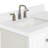 Cambridge 37'' Solid Wood Single Bathroom Vanity in White, with 1.5'' Pure White Quartz Top, Left Offset, Rectangle Sink-1949423148-1898679640