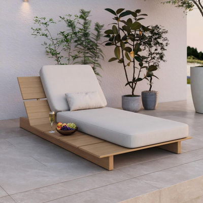 Patio Chaise Lounge Chair with Comfy Cushion