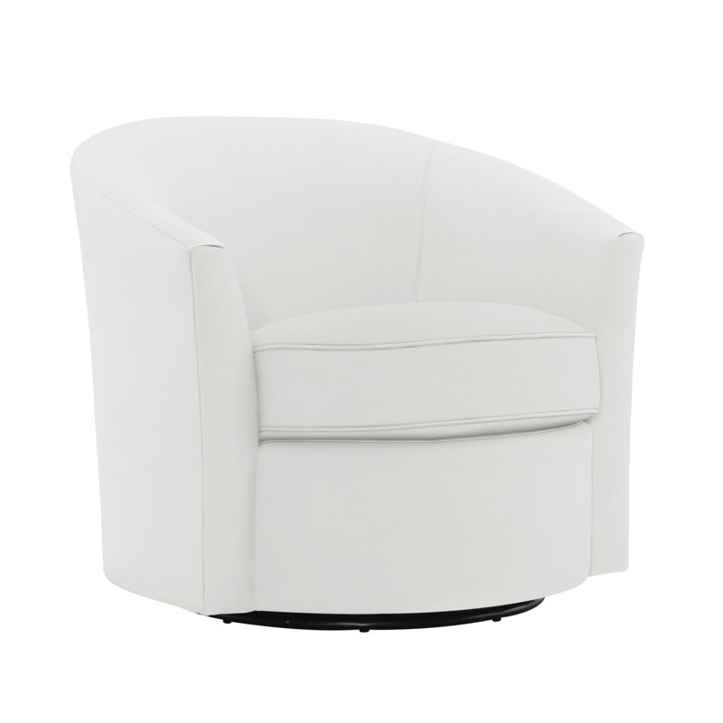 Aventura Outdoor Swivel Lounge Chair, White Vinyl 6503-000