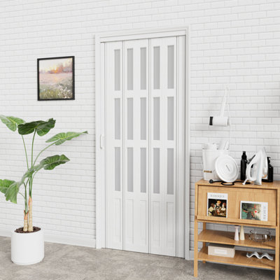 80“ Panelled PVC/Vinyl Accordion Door