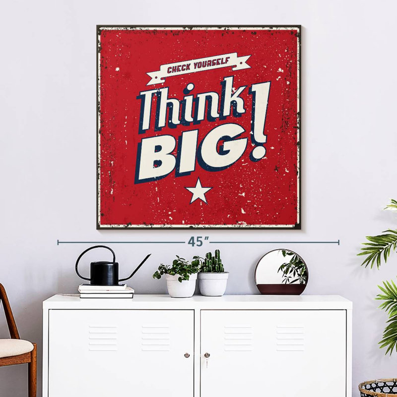 Tergel «Think Big», typographie, H 33 po x l 33 po