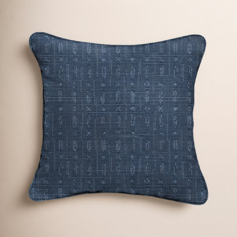 Adel Reversible Throw Pillow, 18" W x 18" D, Blue