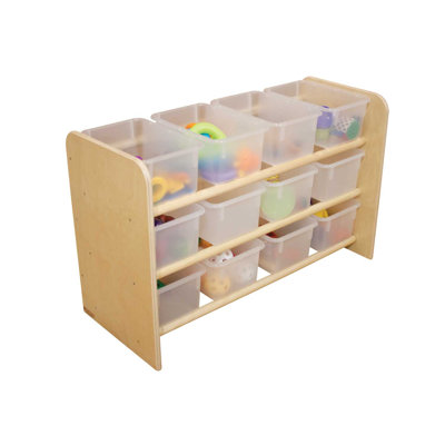 See-All Double Sided 12 Compartment Shelving Unit