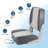 2 Pack Light Gray and Gray Color Blocking Low Back Folding Boat Seats Thick Sponge Cushion Molded Plastic Frame Weather Resistant Foldable Captain Chair for Fishing Speedboat Sightseeing Cruising-1407536505