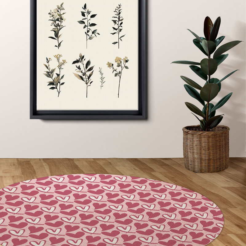 Tapis tressé Love Sprillles, Rond 5 pi