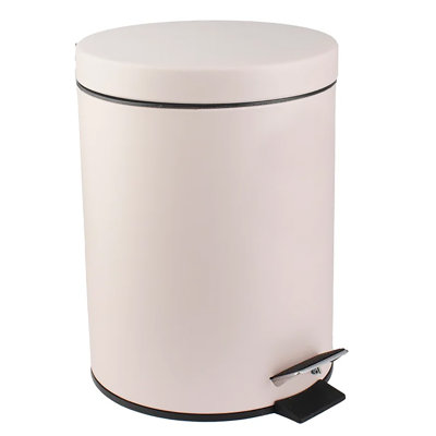StepCan-8601 10 po de hauteur - poubelle à marches avec seau intérieur amovible, poubelle en métal à fermeture en douceur