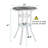 Alexamarie Round Outdoor Bistro Table Umbrella Hole , 32 " W 32 " D