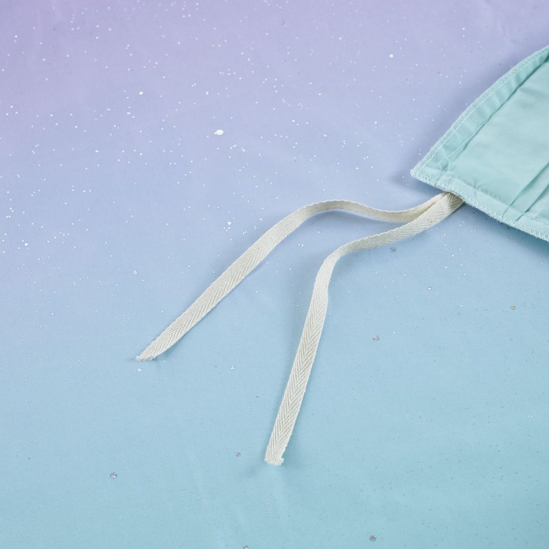 Full/Queen Aqua and Pastel Purple Ombre Glitter Duvet Cover Set