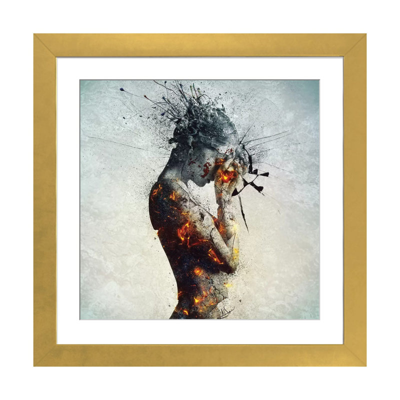 «Delibération» par Mario Sanchez Nevado - reproduction sur toile, Impression encadrée, H 18 po x l 18 po, Doré