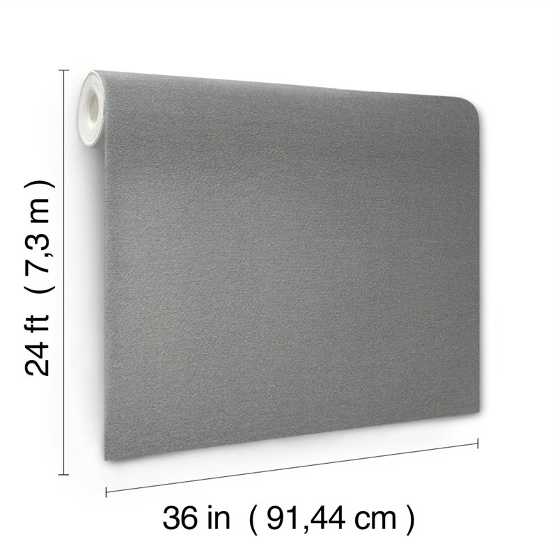 Papier peint Crosshatch, Gris anthracite