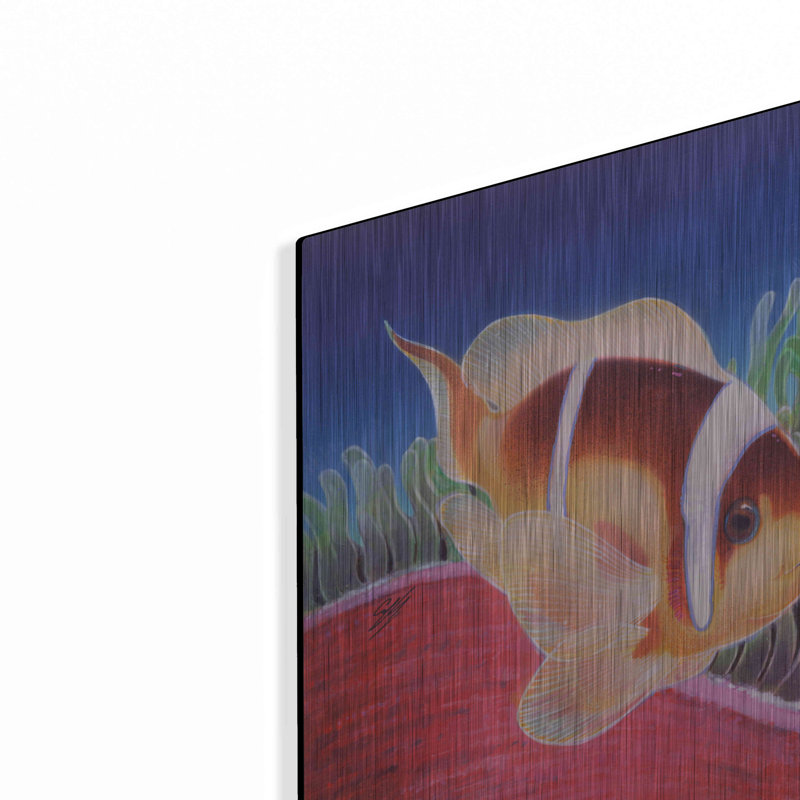 Art mural en métal Red Barrel Studio® «Clown Fish» par Durwood Coffey, H 12 po x l 16 po