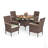 All-Weather Square Rattan Patio Dining Table-1369905314