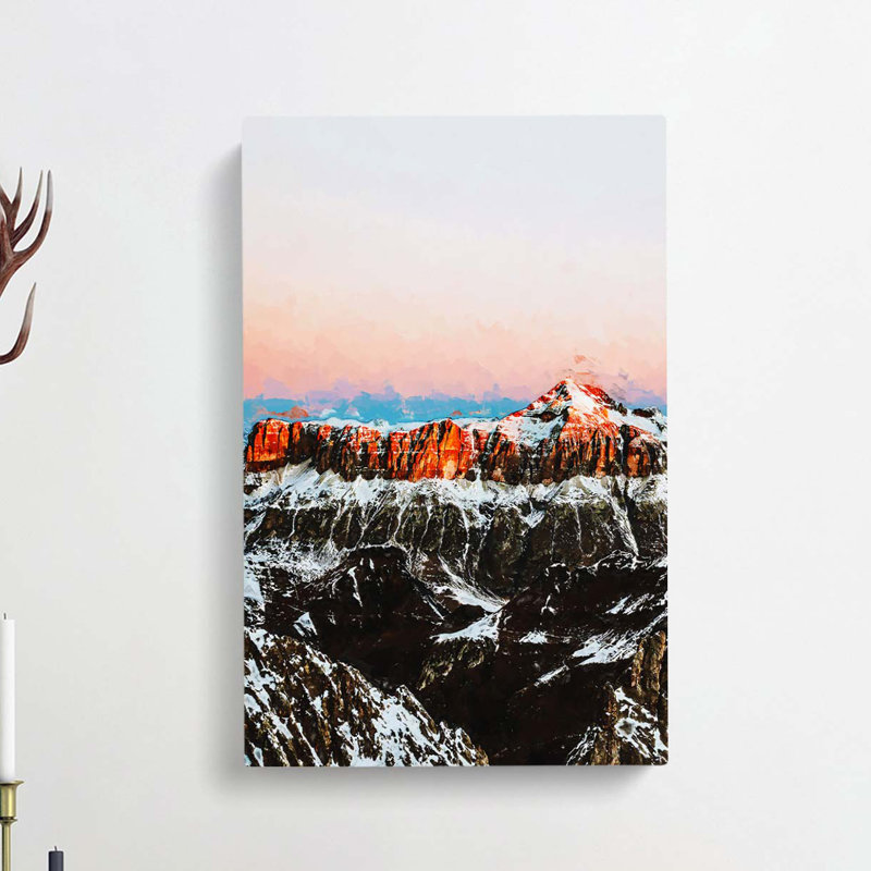 Capped Mountains In Italy - Wrapped Canvas, 76cm H x 50cm W x 3cm D