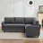 83.5" Sectional Corner Sofa With Armrest Black Legs Seater For 5-109867529