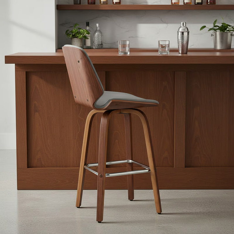 Tabouret de bar rotatif 26 po Belora, Grey