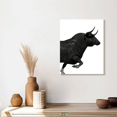 «Charging Black Bull» sur toile