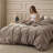 Bedsure 100% Washed Cotton Duvet Cover Oversized King Set –Minimalist Cotton Beding Set For All Season(Set of 3)-125402765-125402769