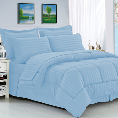 Polyester Baffle Box Stitch Striped Comforter