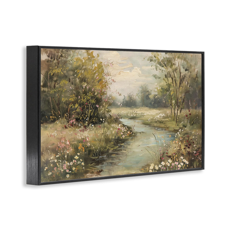  Giclée printanière par LSR Design Studio, H 12 po x l 18 po, Giclée encadrée noir minuit