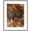 «Organic Shapes in Earthy Tons of Brown and Green» par Ute Rathmann, reproduction d'art encadrée sur bois