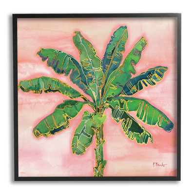 Art contemporain de feuilles de palmier, estampe numérique par Paul Brent