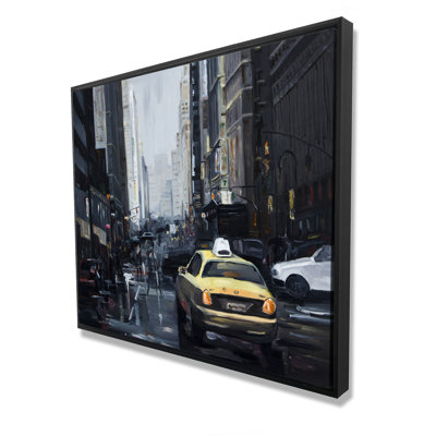 New York in the Dark - Scenic Framed Canvas for Home Decor