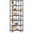 78.7" H x 23.6" W 7 Tier Corner Bookcase L-Shaped Organizer