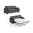 Queen Size Sleeper Sofa 2-in-1 Pull Out Sofa Bed with USB Charging for Living Room,Apartment and Small Space Corduroy Sectional-259299611