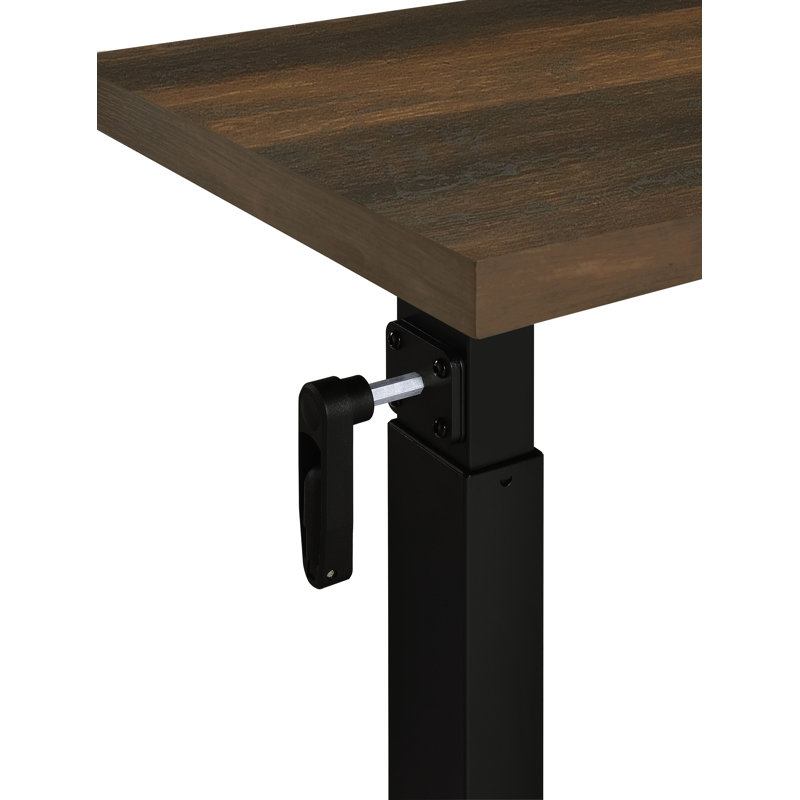 Carnahan Height Adjustable Mobile Bedroom C-Table , Dark Pine