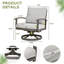 Ensemble de conversation de patio 5 pièces en aluminium avec table d'appoint, repose-pieds et coussins gris clair